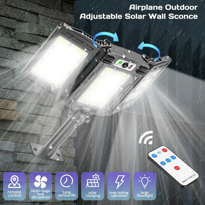 Waterproof solar LED motion-sensor outdoor light