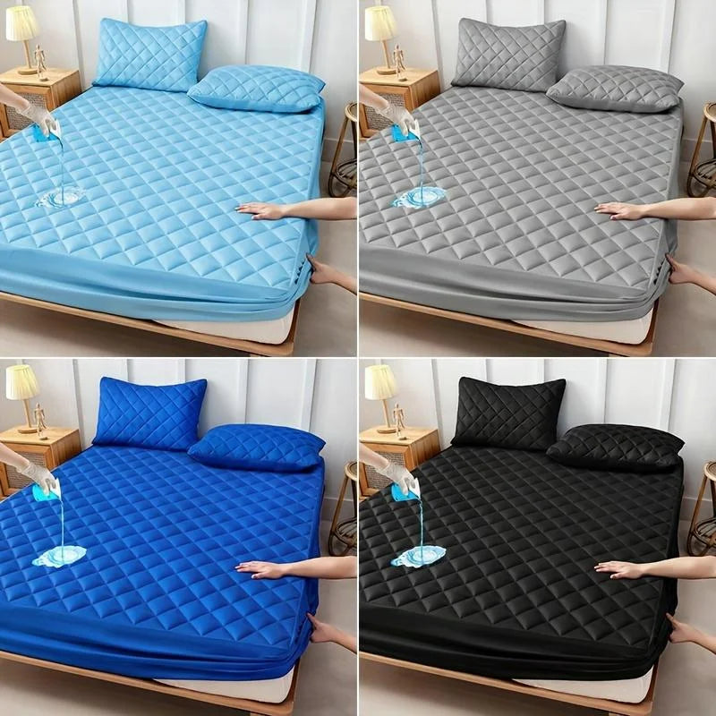 Waterproof cooling breathable noiseless mattress protector cover