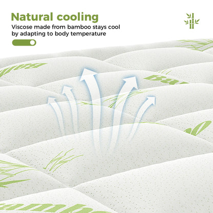 Bamboo fiber cooling mattress topper
