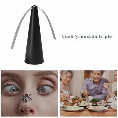 Battery-powered fly repellent fan