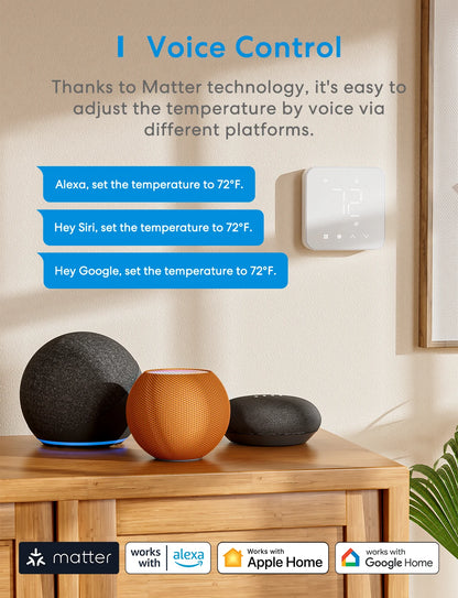 Smart Wi-Fi thermostat compatible with Alexa and HomeKit