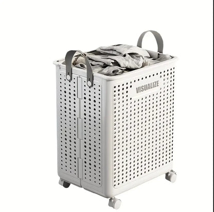 XL foldable laundry basket with wheels