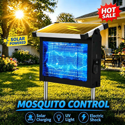 Solar bug zapper with waterproof design