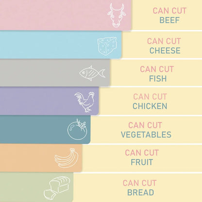 Flexible non-slip cutting board set