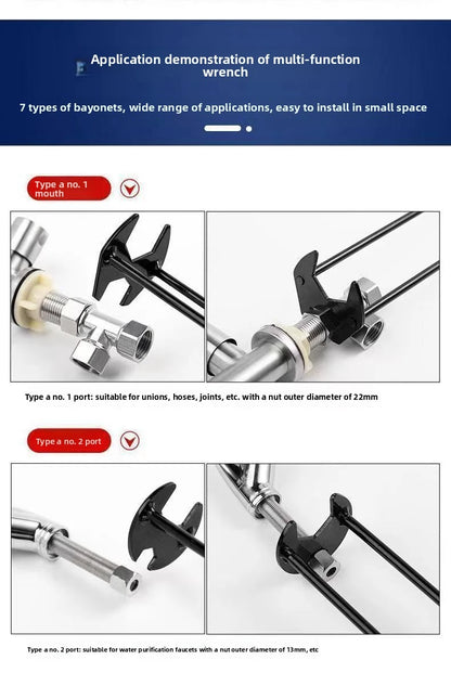 Two-piece sink and faucet plumbing wrench set