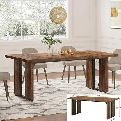 Farmhouse dining table for four to six