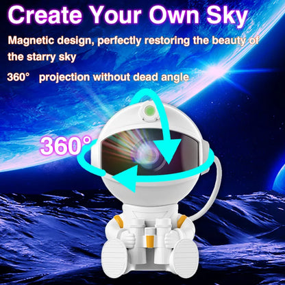 Astronaut galaxy projector with starry night lights