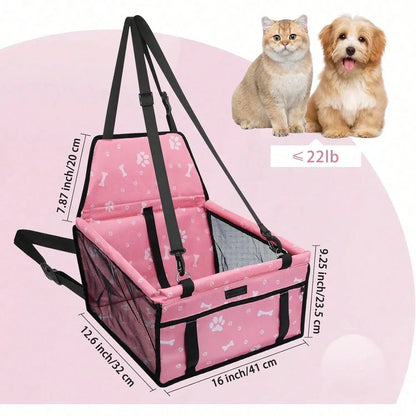 Foldable waterproof dog booster car seat