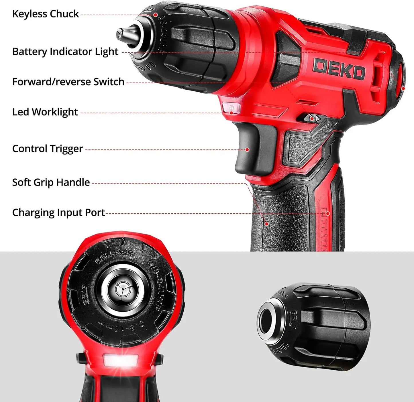 126-piece cordless drill and home tool set