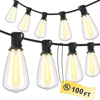 Waterproof dimmable shatterproof outdoor LED string lights