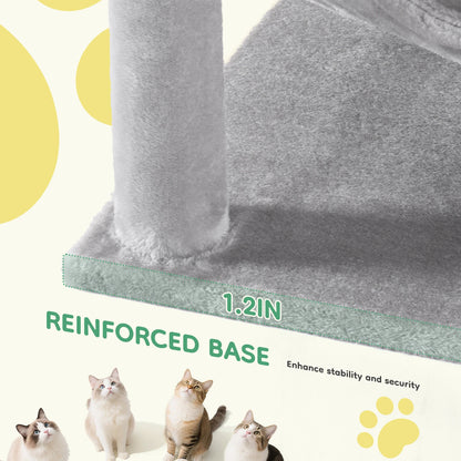 Tall multi-level cat tree with posts