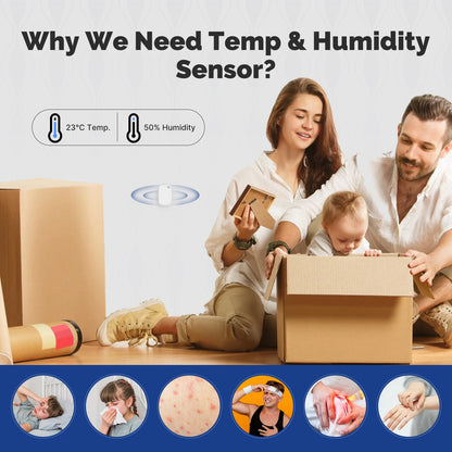 Smart Zigbee temperature and humidity monitoring sensor