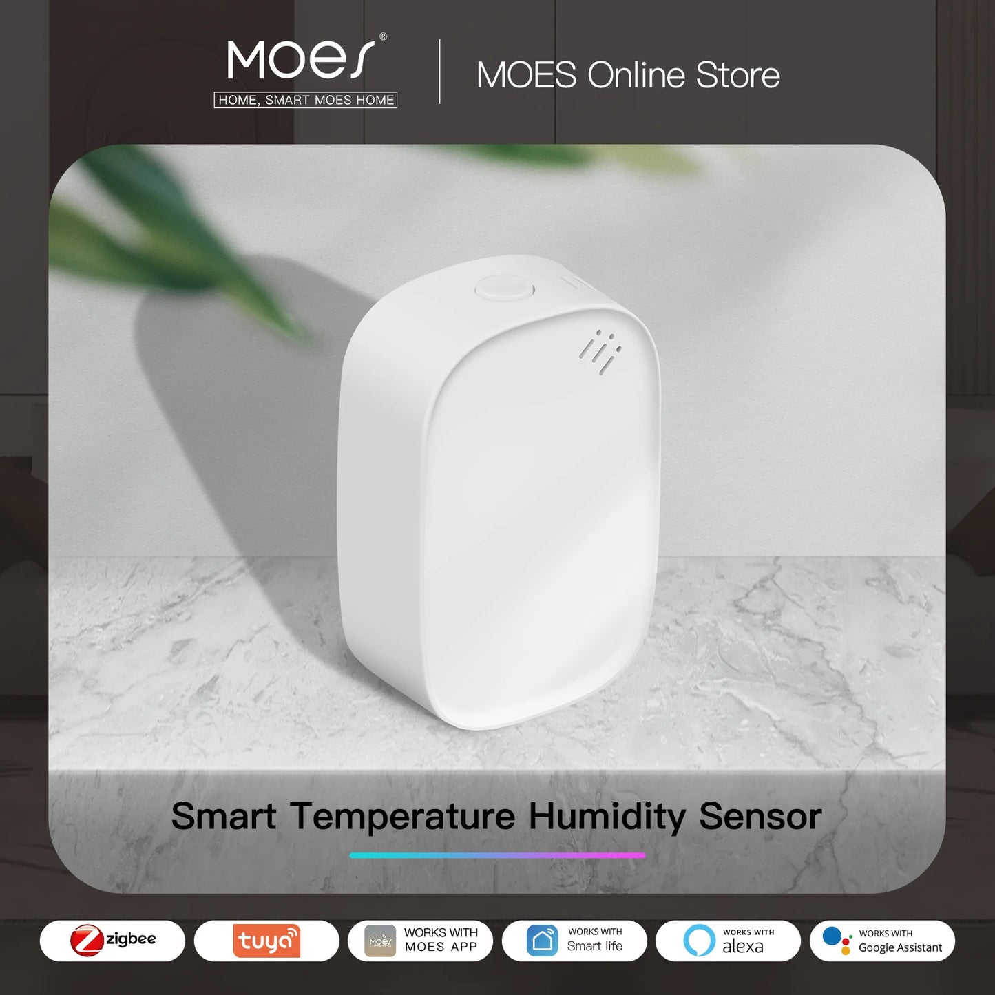 Smart Zigbee temperature and humidity monitoring sensor