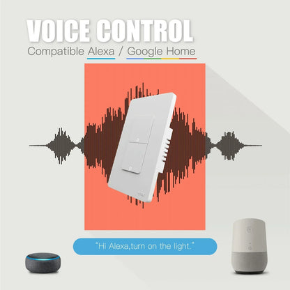 Smart ZigBee wall light switch for Alexa and Google Home