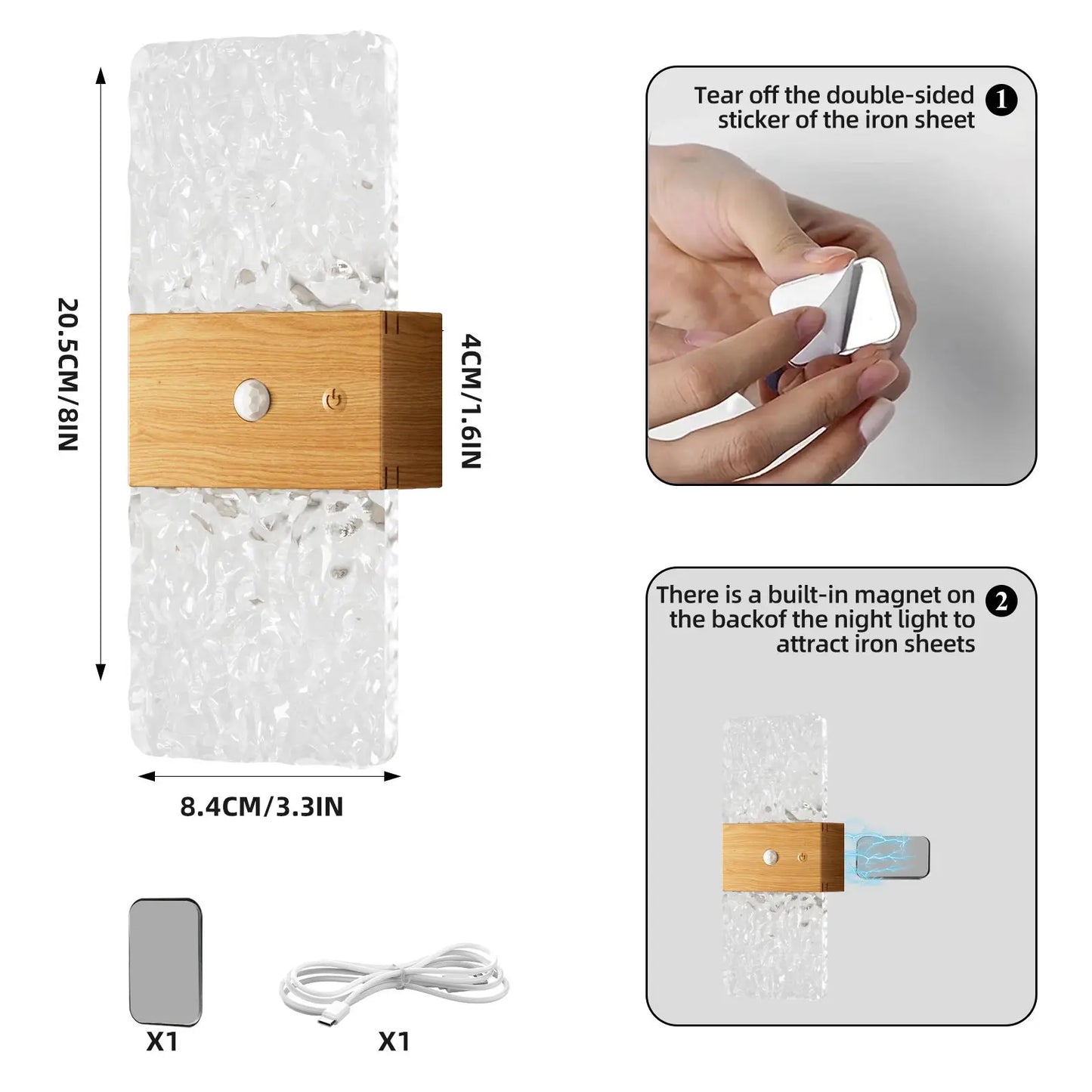 USB Rechargeable Motion Sensor Wall Lamp