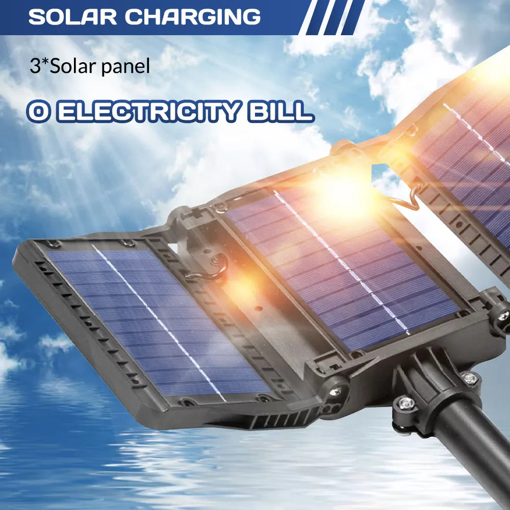 Waterproof solar LED motion-sensor outdoor light