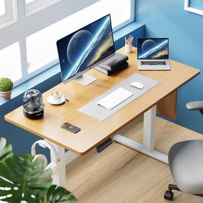 Height adjustable electric standing desk workstation