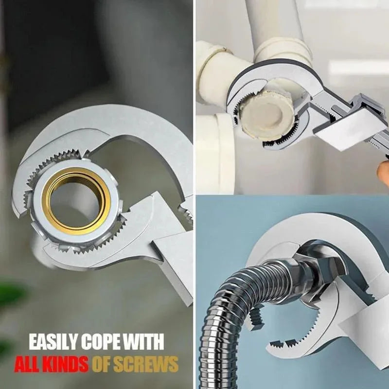 Adjustable water pipe and faucet repair wrench