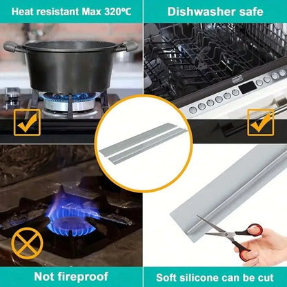 Self-adhesive stove gap cover seal strips