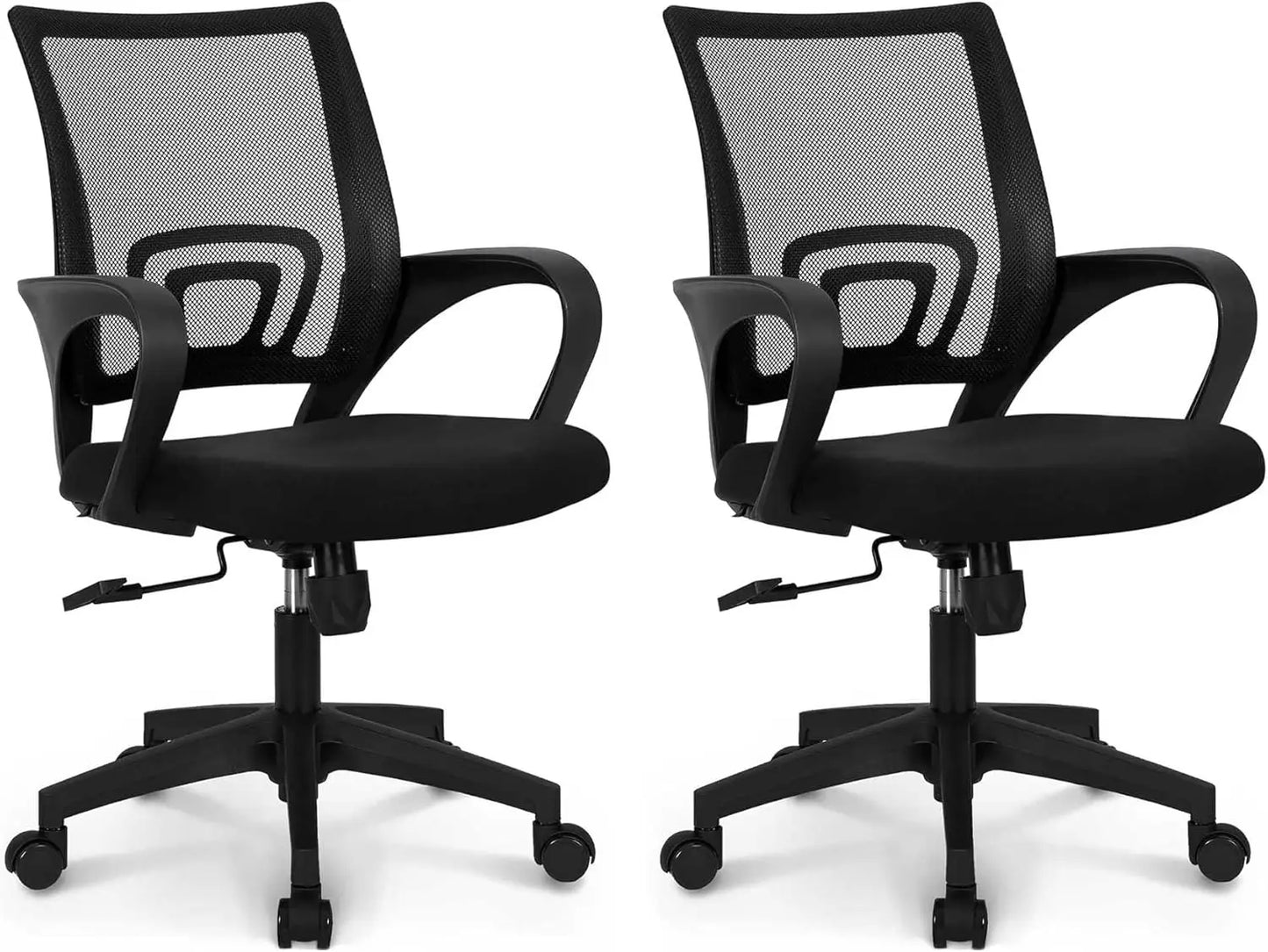 Mid-back mesh office chair with lumbar support