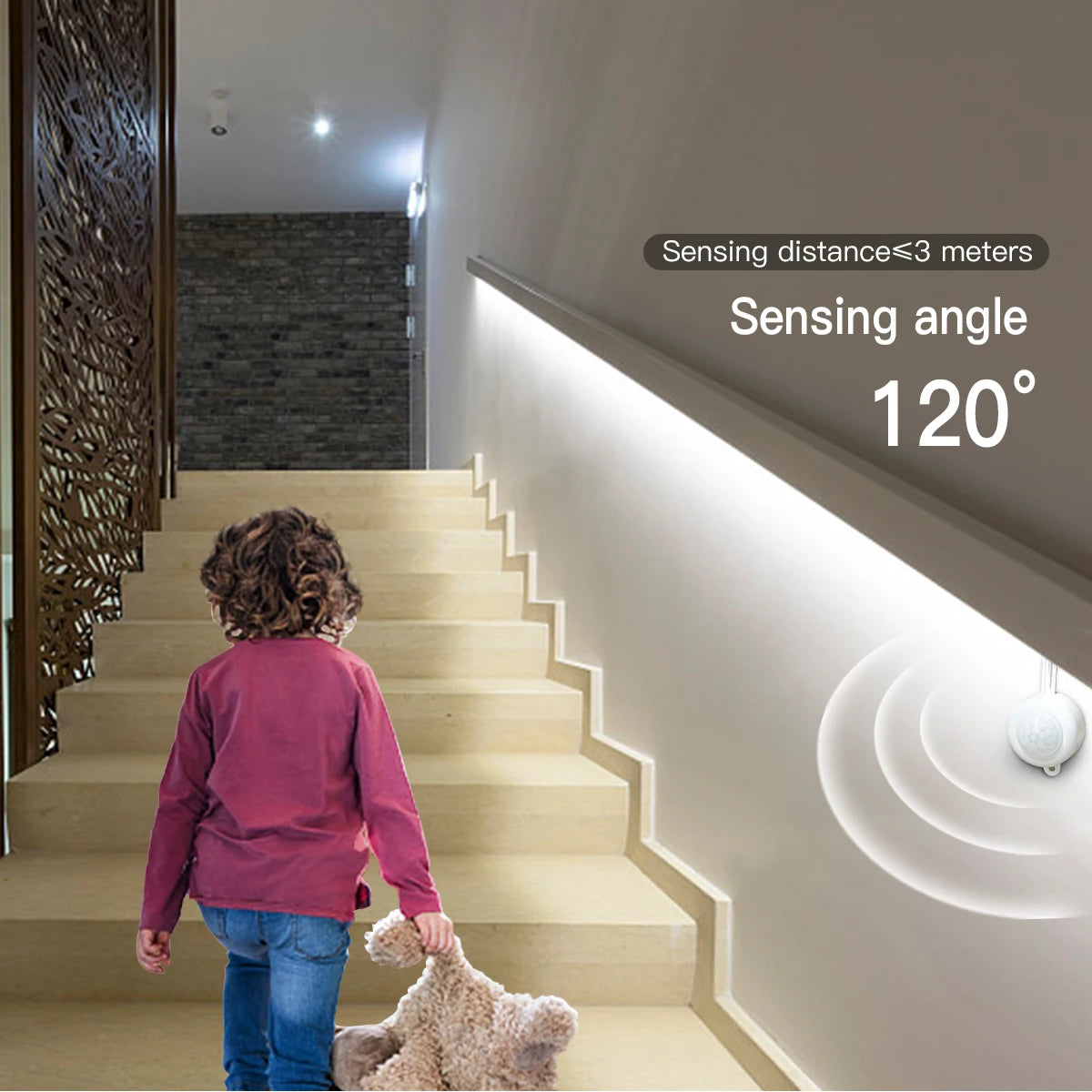 Motion-Activated Waterproof LED Strip Lighting
