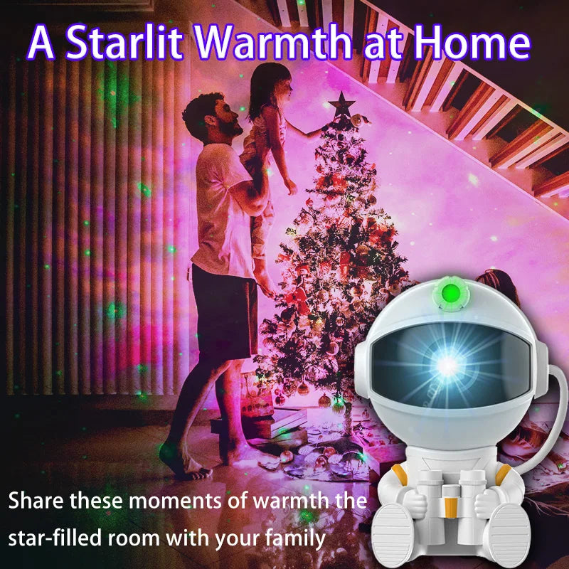 Astronaut galaxy projector with starry night lights