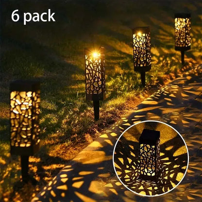 Six-pack solar decorative waterproof garden stake lights