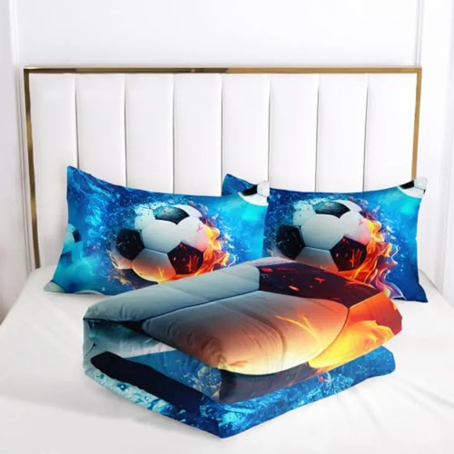 Ice & Flame Soccer Dreams Bedding Set