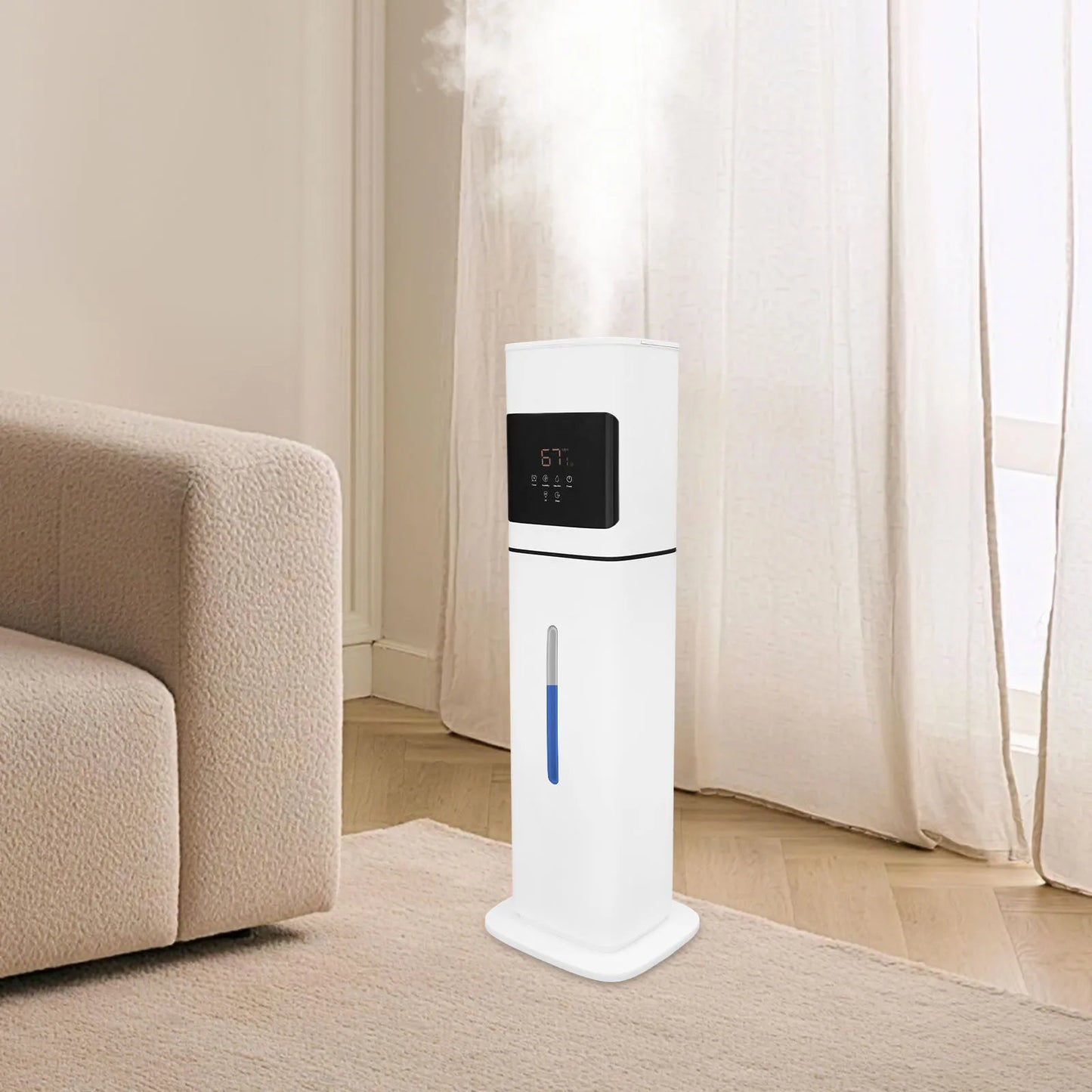 Smart humidifier with remote and adjustable mist modes