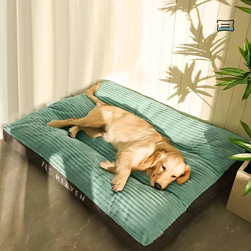Warm washable corduroy pet bed for all dog sizes