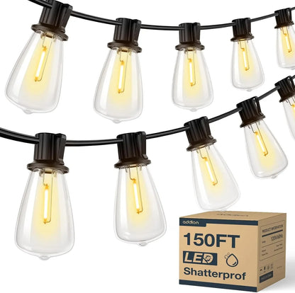Waterproof dimmable shatterproof outdoor LED string lights