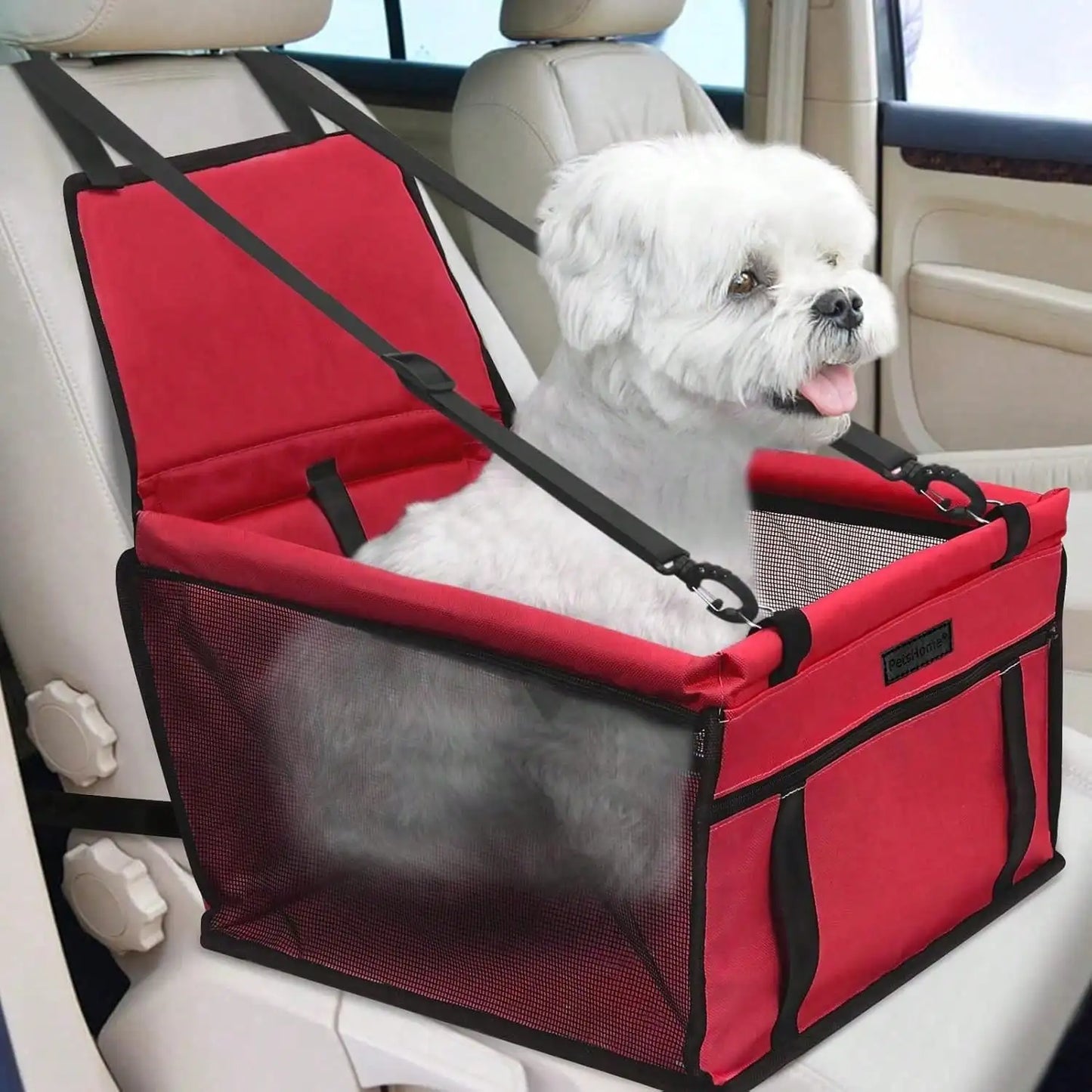 Foldable waterproof dog booster car seat