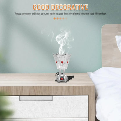 Electric plug-in incense burner for home or spa