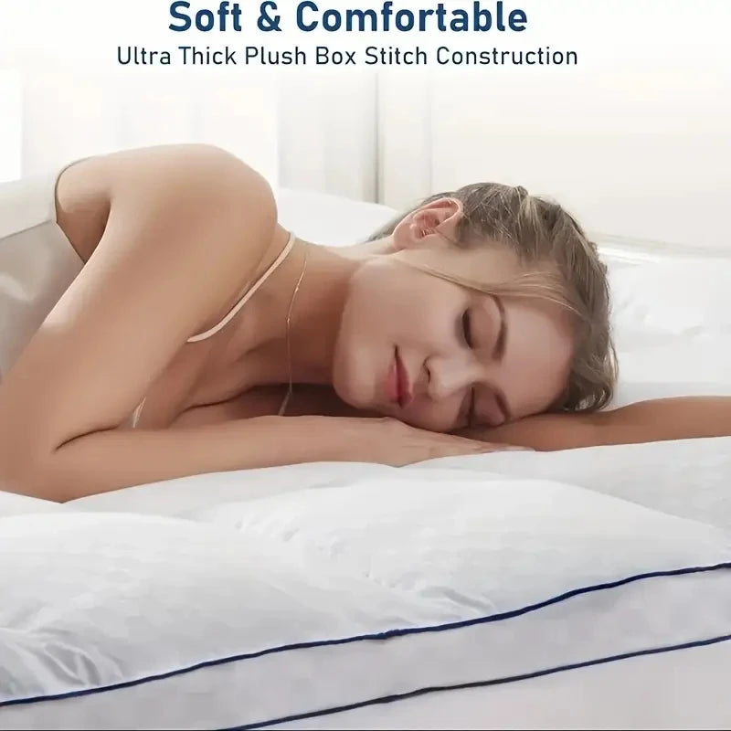Extra thick cooling mattress topper with deep pockets