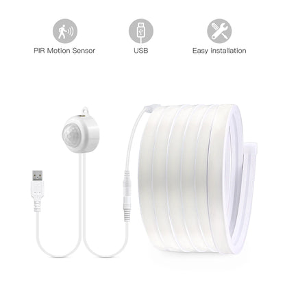 Motion-Activated Waterproof LED Strip Lighting