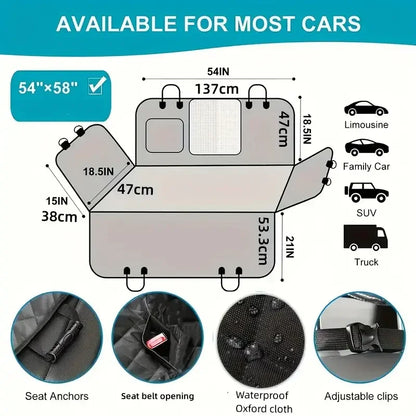 Waterproof nonslip dog car seat cover