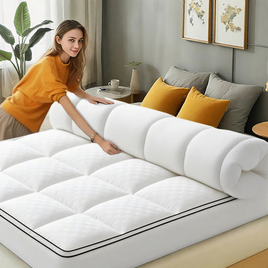 Extra thick cooling mattress topper with deep pockets