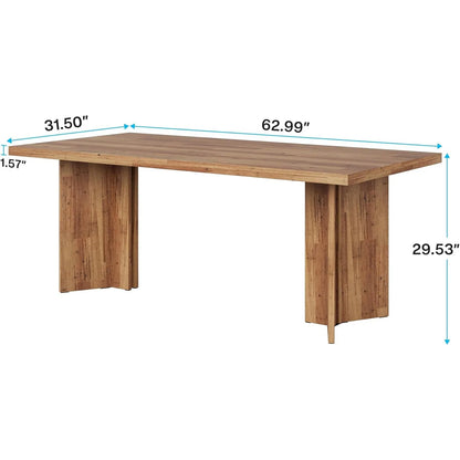 Farmhouse dining table for four to six
