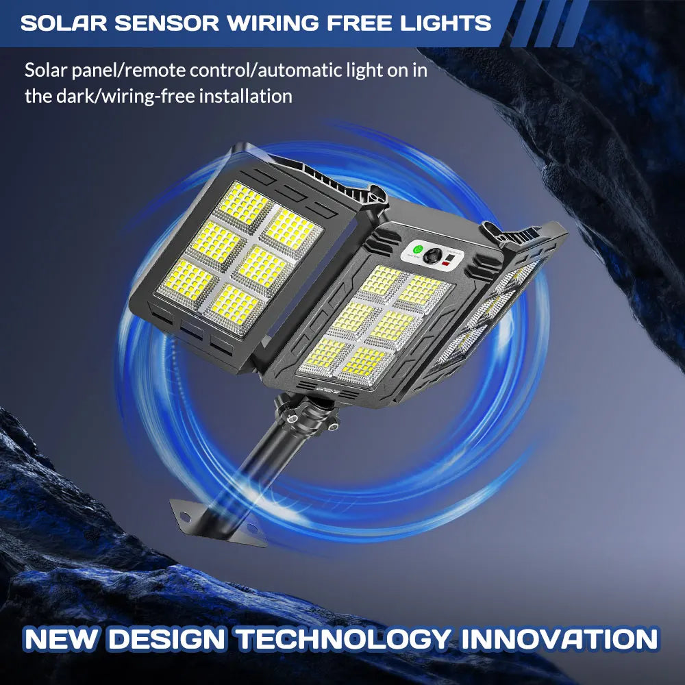 Waterproof solar LED motion-sensor outdoor light