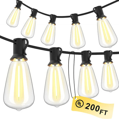 Waterproof dimmable shatterproof outdoor LED string lights