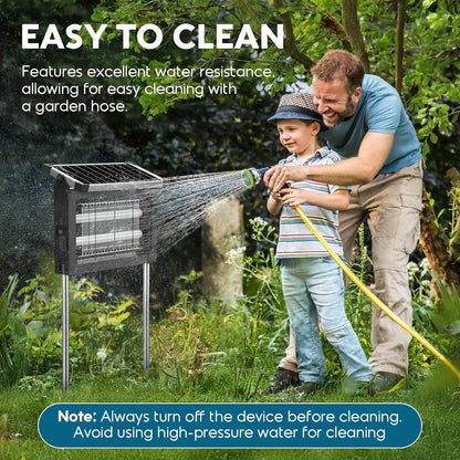 Solar bug zapper with waterproof design