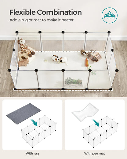 20-panel indoor pet playpen with floor mat