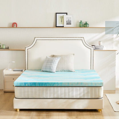 Soft gel cooling memory foam mattress topper