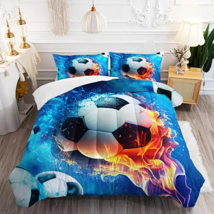 Ice & Flame Soccer Dreams Bedding Set