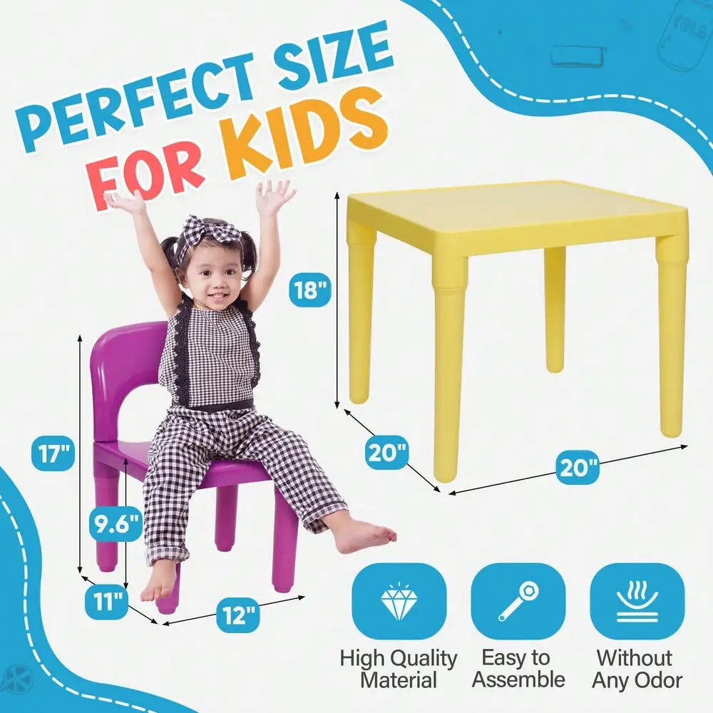 Kids table and chairs fun activity playset