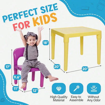 Kids table and chairs fun activity playset
