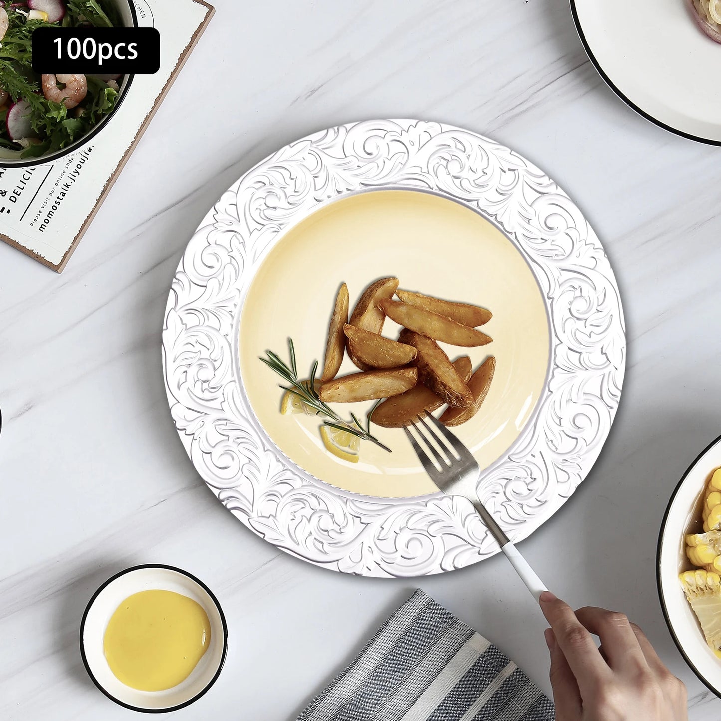 Reusable charger plates set for weddings and parties