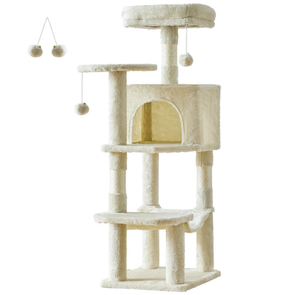 Tall multi-level cat tree with posts