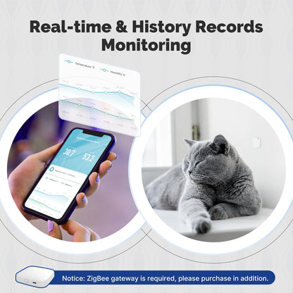 Smart Zigbee temperature and humidity monitoring sensor