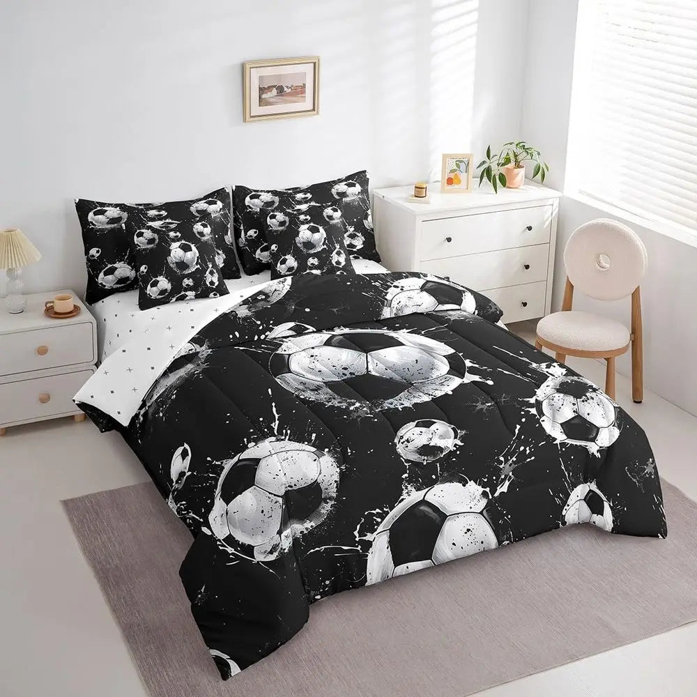 Complete Soccer Bedding Set for Kids